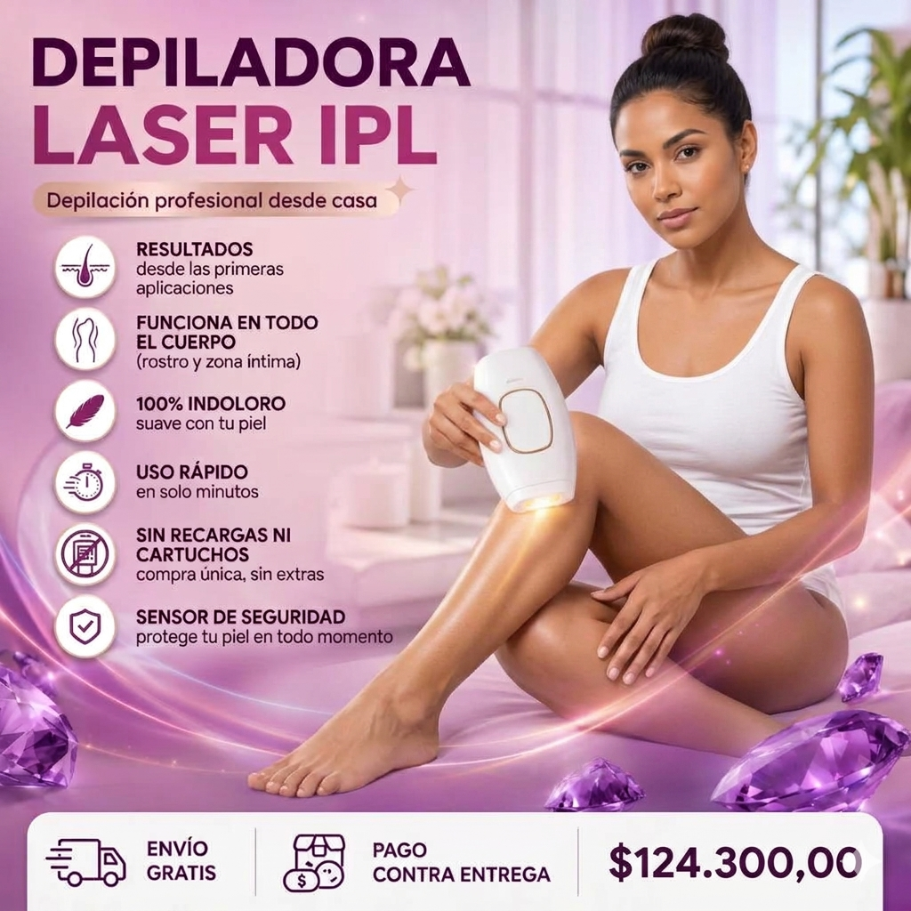Depilador laser IPL- Reductor del crecimiento del vello