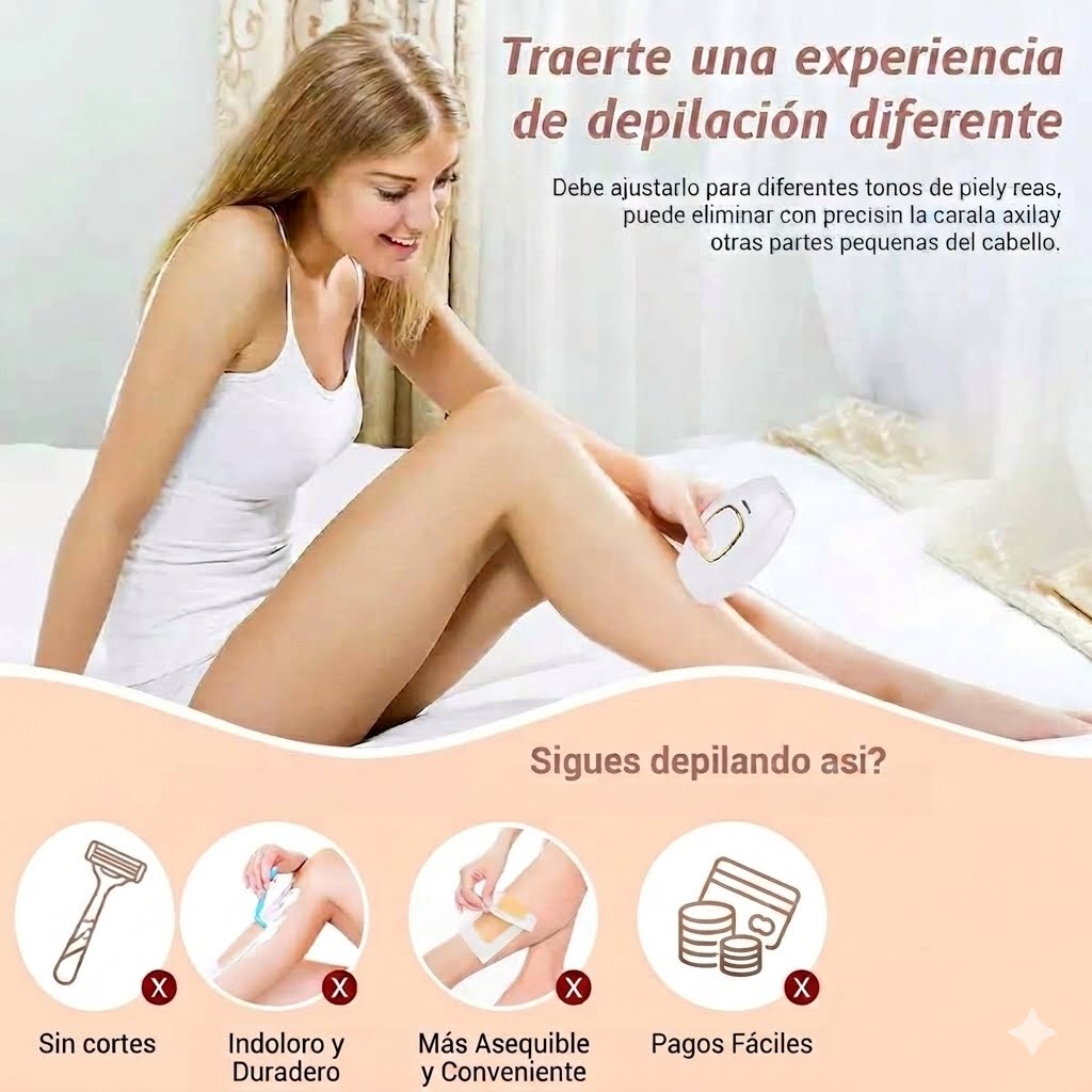 Depilador laser IPL- Reductor del crecimiento del vello